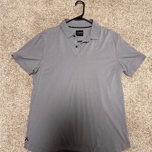 Men's Cuts Gray Polo - Medium